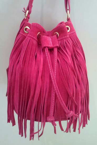 sac  franges fuschia