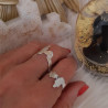 Bague Silhouette Bonne Mère pailletée argent