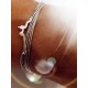 Bracelet Silhouette Bonne Mère en laiton plaquée argent 2 microns